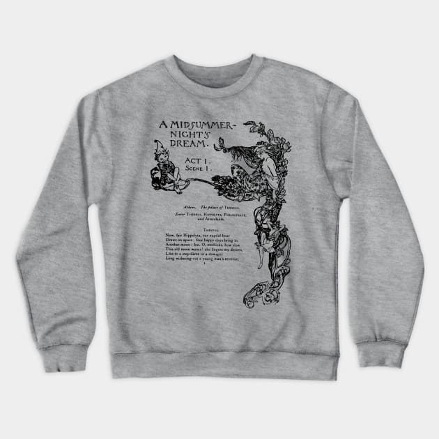 Shakespeare bookish literature poet Crewneck Sweatshirt by OutfittersAve